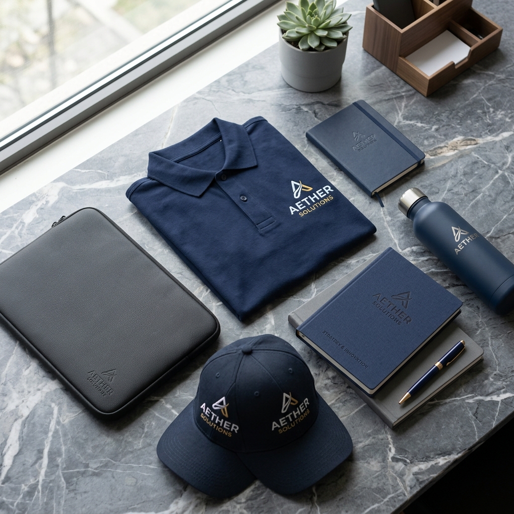 Corporate branded merchandise and company swag